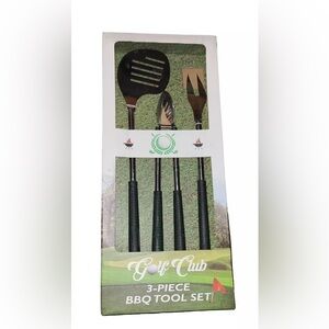 Companion Golf Club 3-Piece Barbecue BBQ Tool Set Included:  Spatula Tong Fork